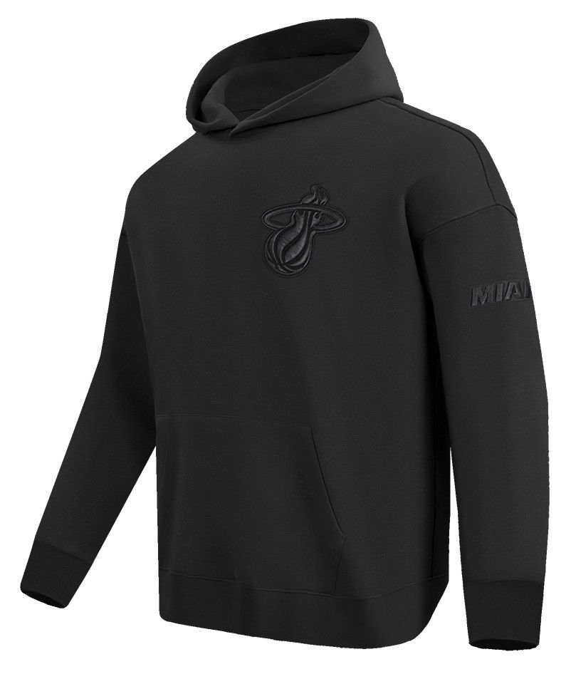 Pro Standard Men's Miami Heat Black Neutral Drop Shoulder Fleece Hoodie product image