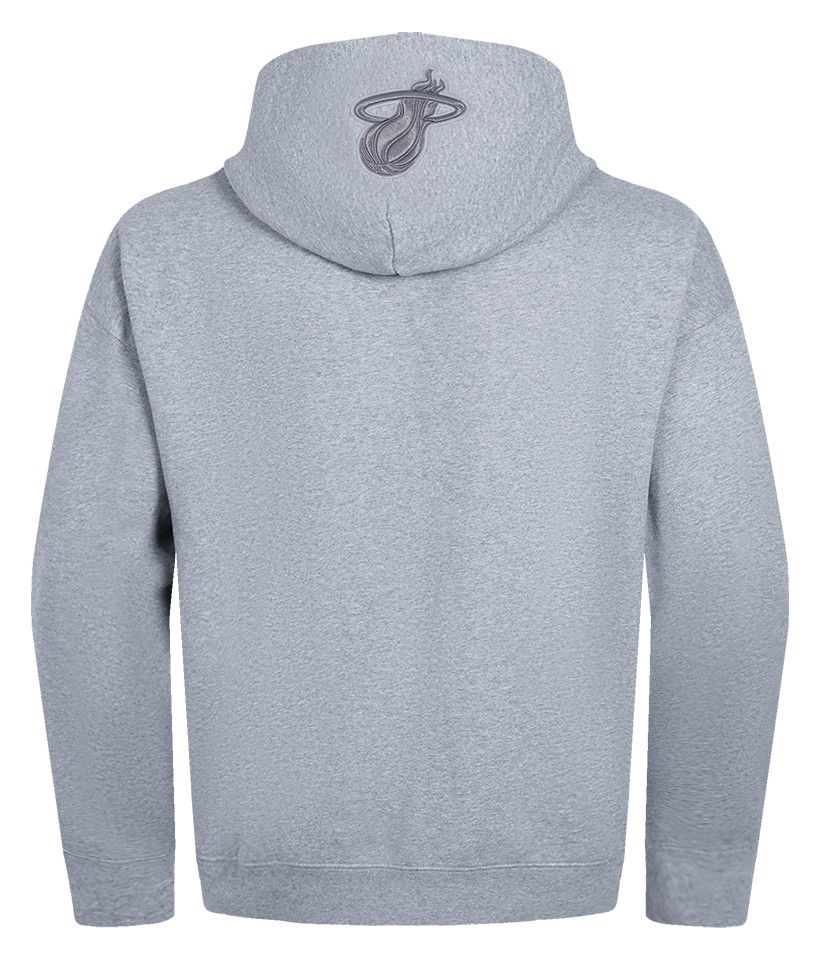 Pro Standard Men's Miami Heat Grey Neutral Drop Shoulder Fleece Hoodie product image
