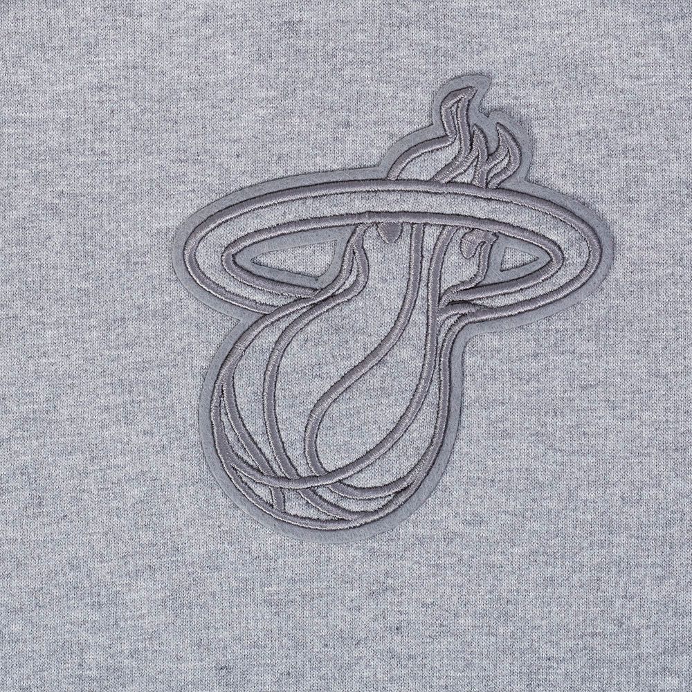 Pro Standard Men's Miami Heat Grey Neutral Drop Shoulder Fleece Hoodie product image