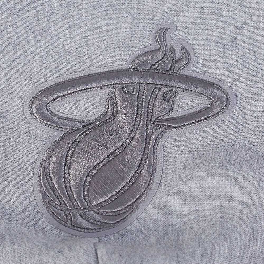 Pro Standard Men's Miami Heat Grey Neutral Drop Shoulder Fleece Hoodie product image