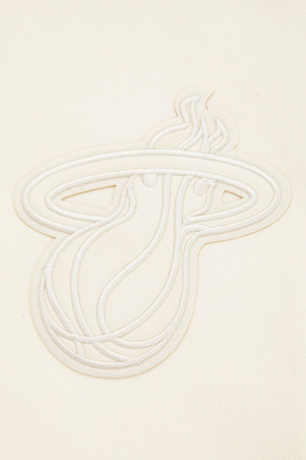 Pro Standard Men's Miami Heat Off White Neutral Drop Shoulder Fleece Hoodie product image