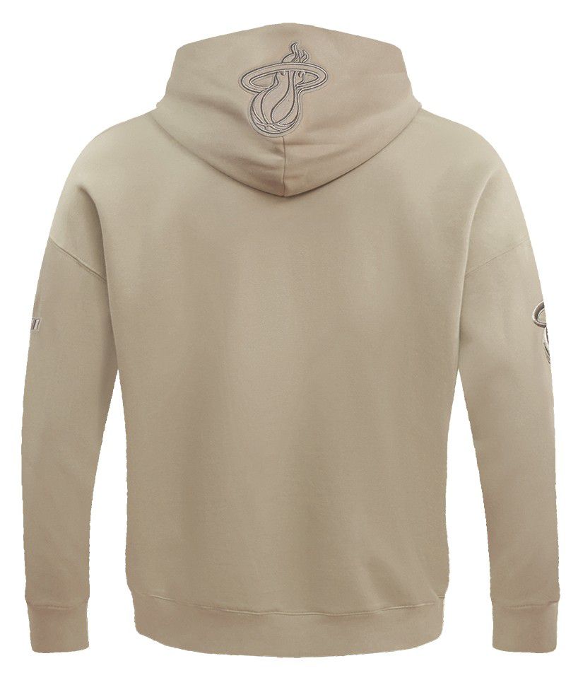 Pro Standard Men's Miami Heat Taupe Neutral Drop Shoulder Fleece Hoodie product image