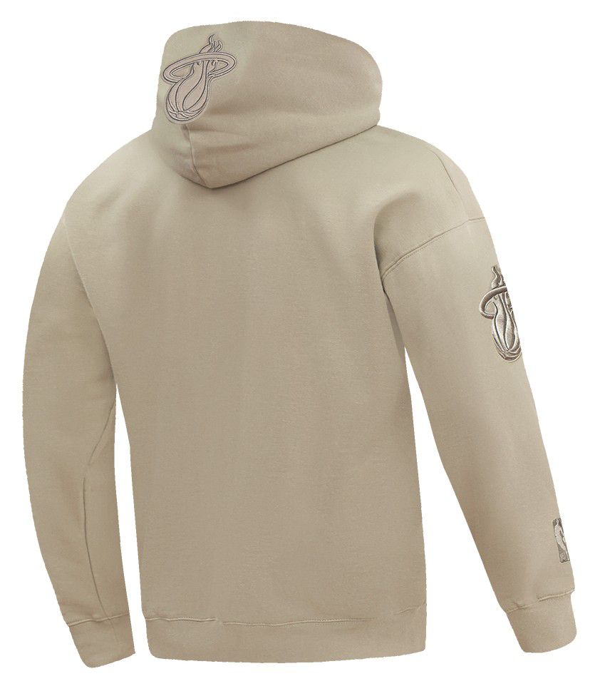 Pro Standard Men's Miami Heat Taupe Neutral Drop Shoulder Fleece Hoodie product image