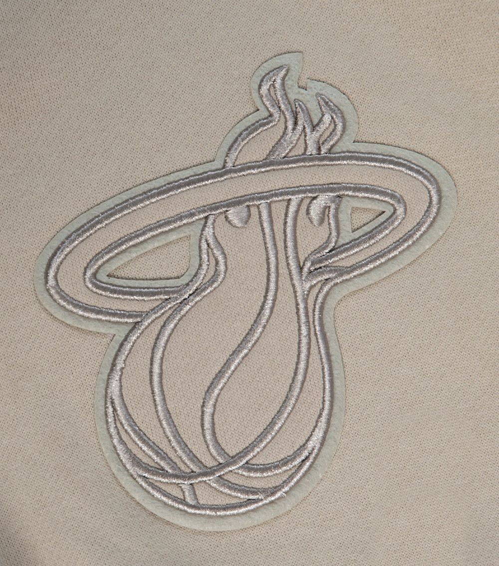 Pro Standard Men's Miami Heat Taupe Neutral Drop Shoulder Fleece Hoodie product image