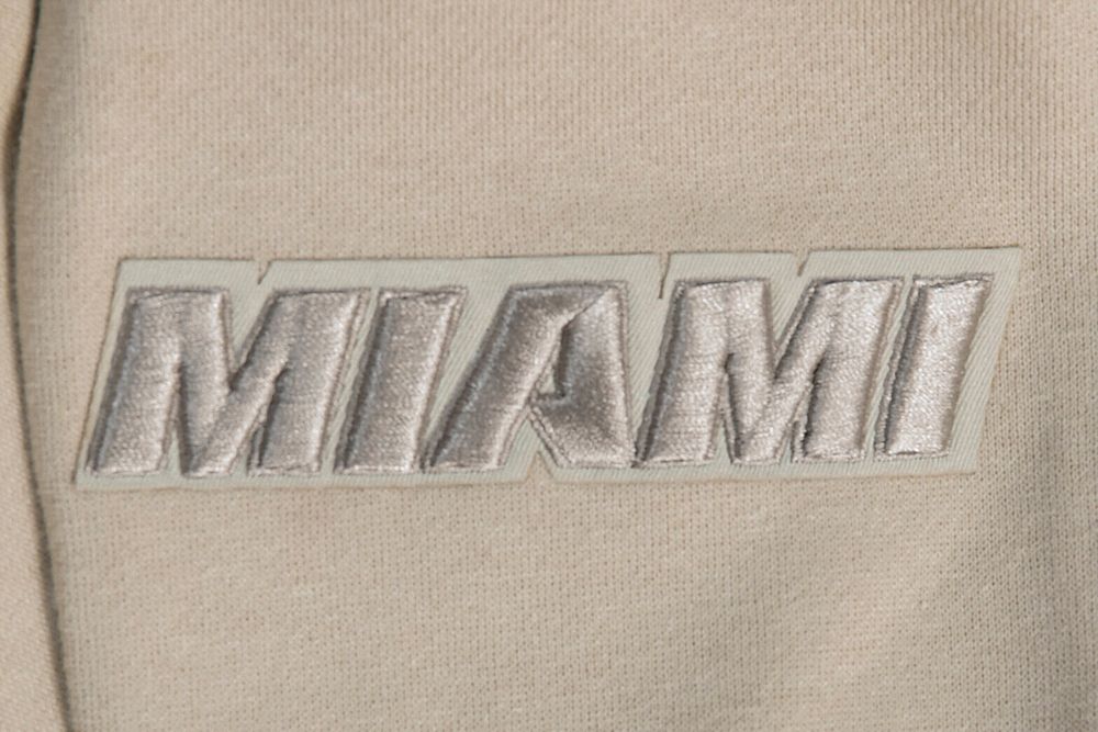 Pro Standard Men's Miami Heat Taupe Neutral Drop Shoulder Fleece Hoodie product image