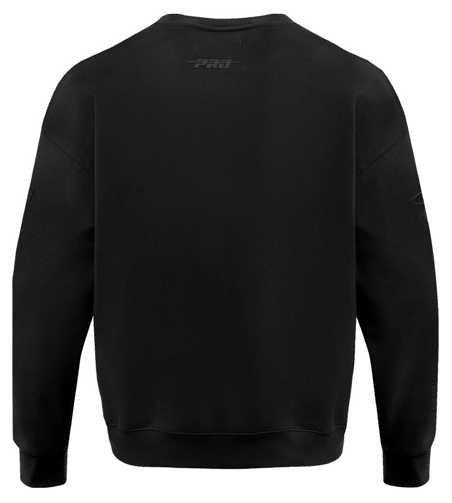 Pro Standard Men's Miami Heat Black Neutral Drop Shoulder Fleece Crewneck Sweatshirt product image