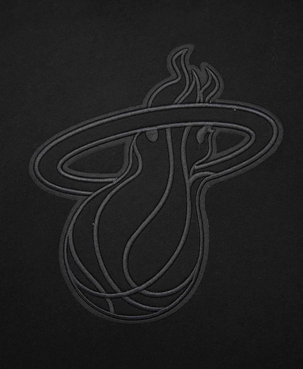 Pro Standard Men's Miami Heat Black Neutral Drop Shoulder Fleece Crewneck Sweatshirt product image