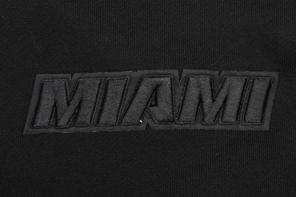 Pro Standard Men's Miami Heat Black Neutral Drop Shoulder Fleece Crewneck Sweatshirt product image