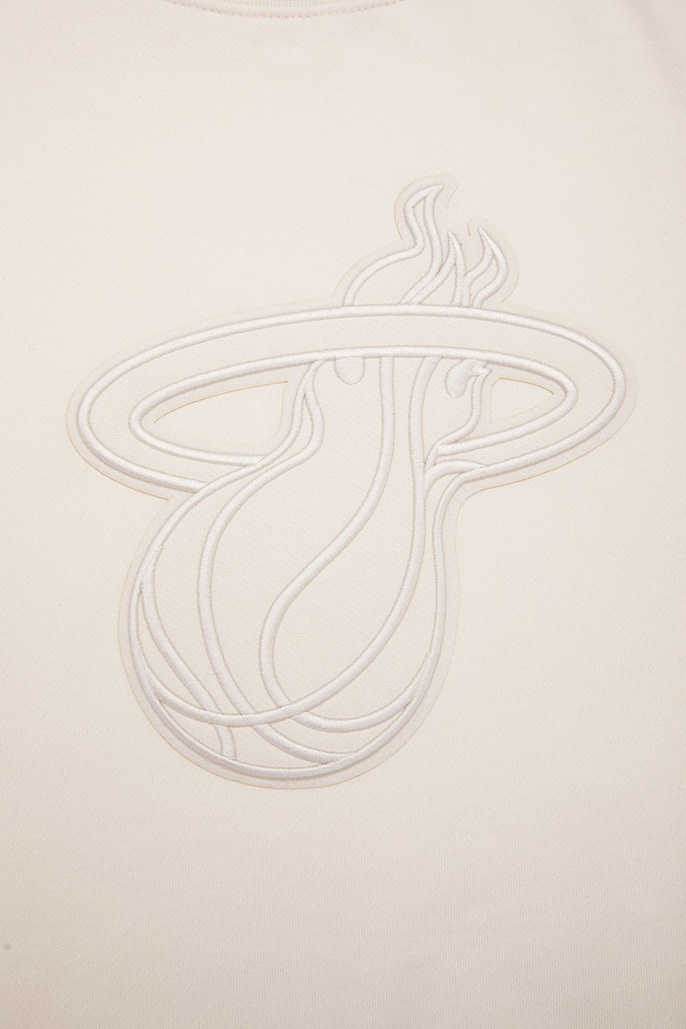 Pro Standard Men's Miami Heat Off White Neutral Drop Shoulder Fleece Crewneck Sweatshirt product image