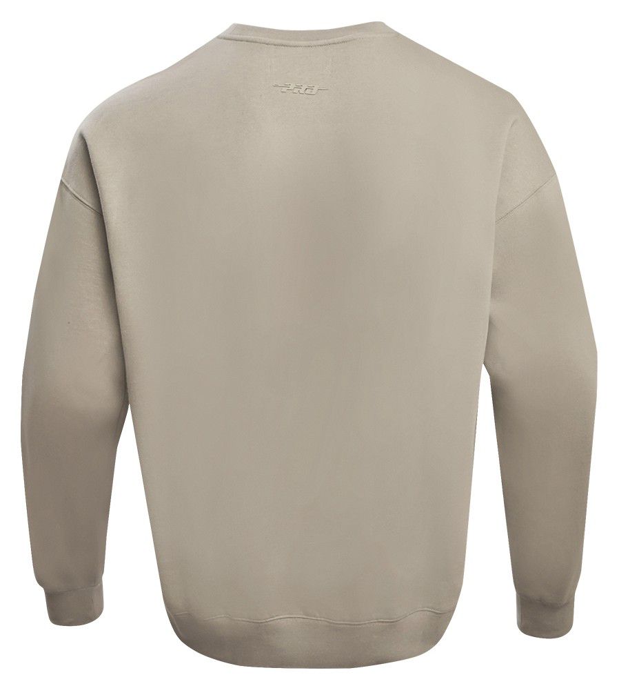 Pro Standard Men's Miami Heat Taupe Neutral Drop Shoulder Fleece Crewneck Sweatshirt product image