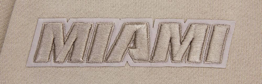 Pro Standard Men's Miami Heat Taupe Neutral Drop Shoulder Fleece Crewneck Sweatshirt product image