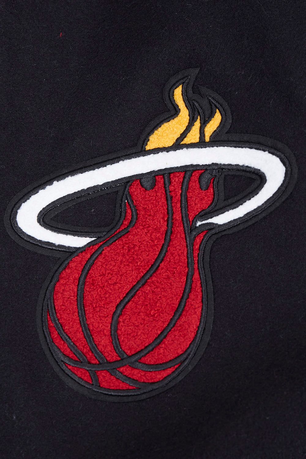 Pro Standard Men's Miami Heat Black Script Tail Rib Wool Varsity Jacket product image