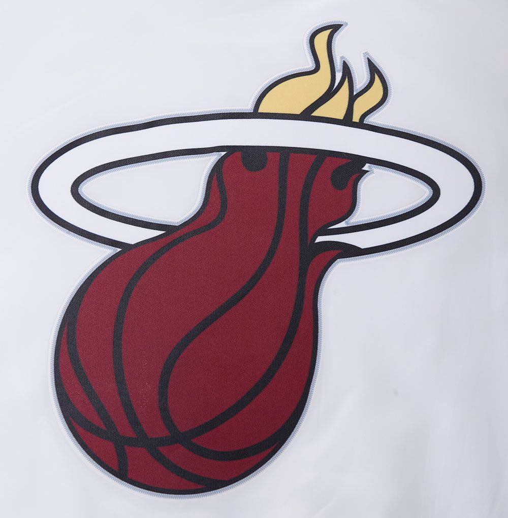 Pro Standard Men's Miami Heat White Script Tail Satin Jacket product image