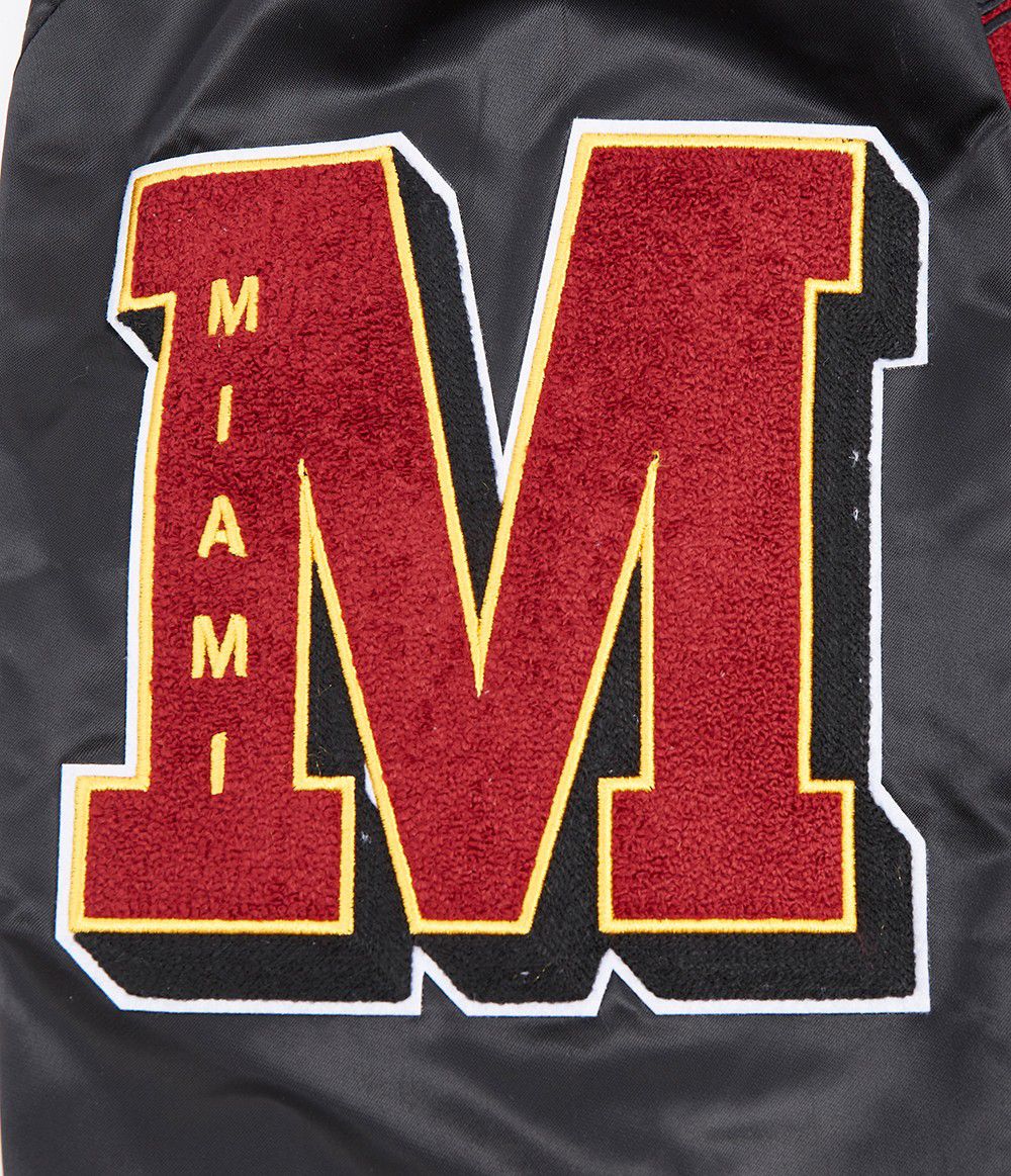 Pro Standard Men's Miami Heat Black Old English Rib Satin Jacket product image