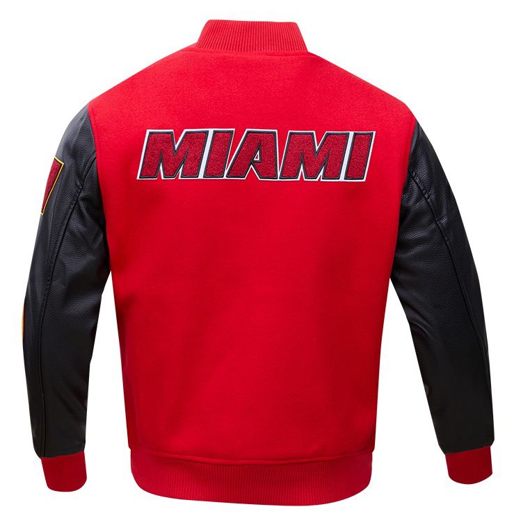 Pro Standard Men's Miami Heat Red Classic Wool Varsity Jacket product image