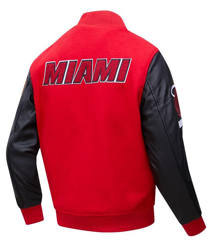 Pro Standard Men's Miami Heat Red Classic Wool Varsity Jacket product image