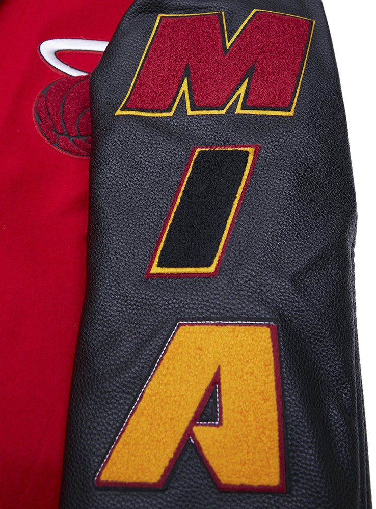 Pro Standard Men's Miami Heat Red Classic Wool Varsity Jacket product image