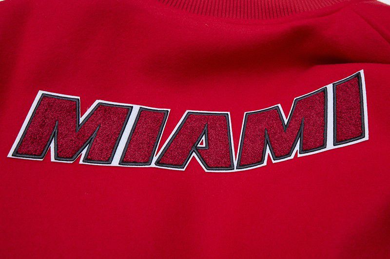 Pro Standard Men's Miami Heat Red Classic Wool Varsity Jacket product image