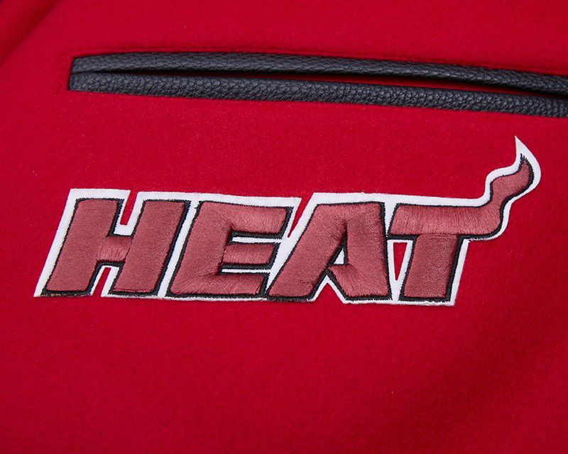 Pro Standard Men's Miami Heat Red Classic Wool Varsity Jacket product image