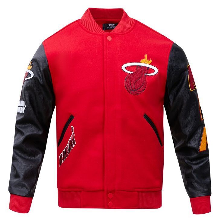Pro Standard Men's Miami Heat Red Classic Wool Varsity Jacket product image