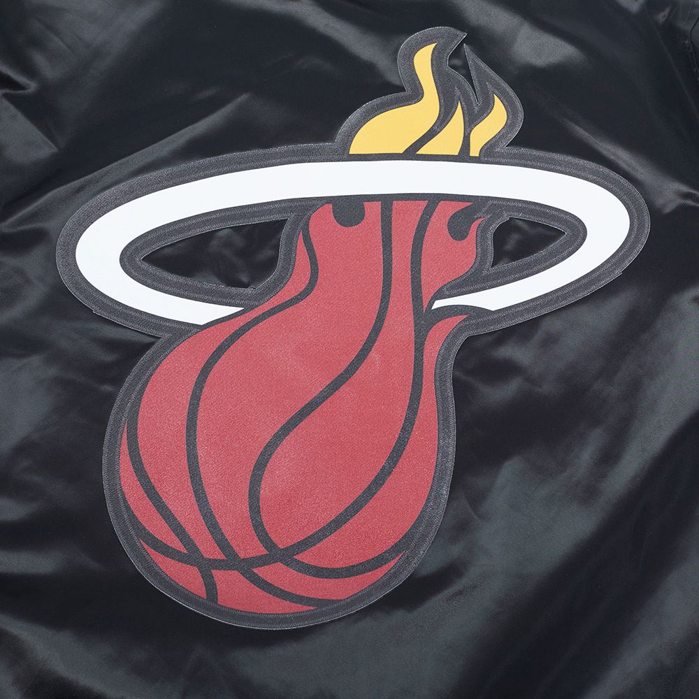 Pro Standard Men's Miami Heat Black Big Logo Satin Jacket product image