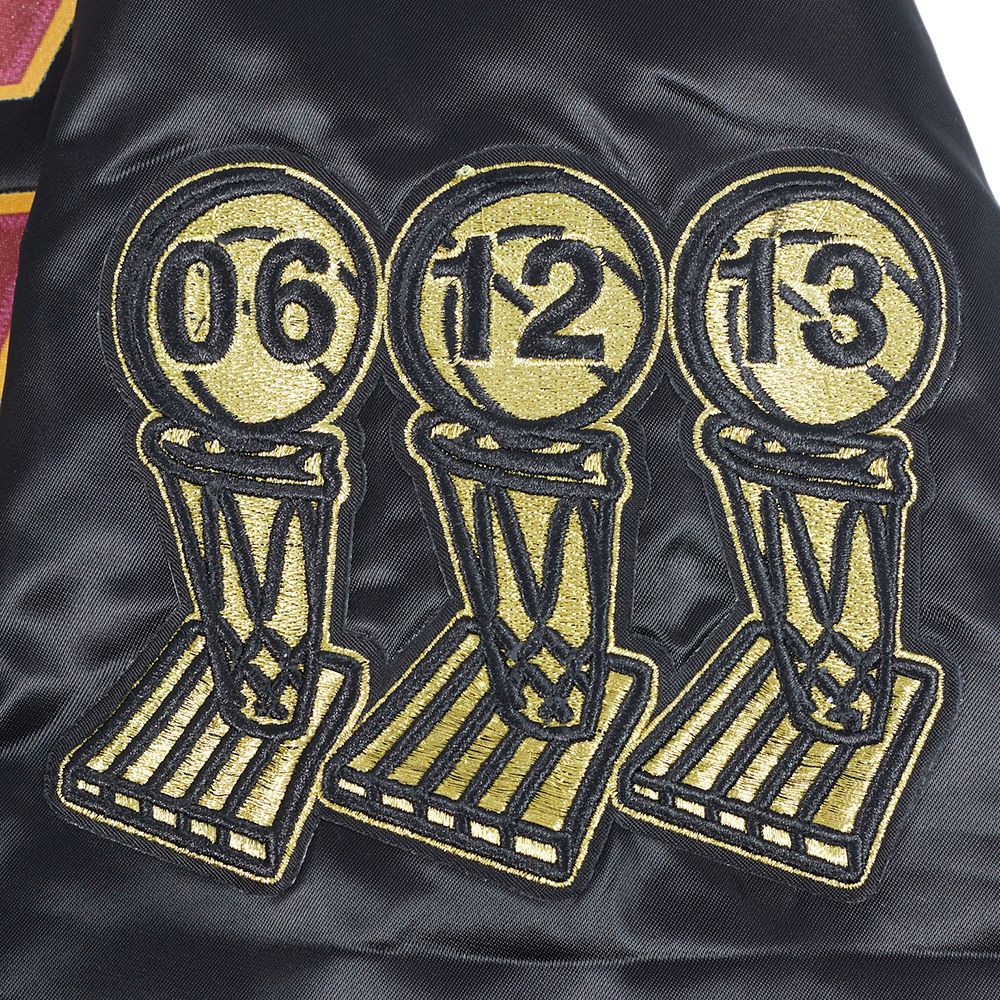 Pro Standard Men's Miami Heat Black Big Logo Satin Jacket product image