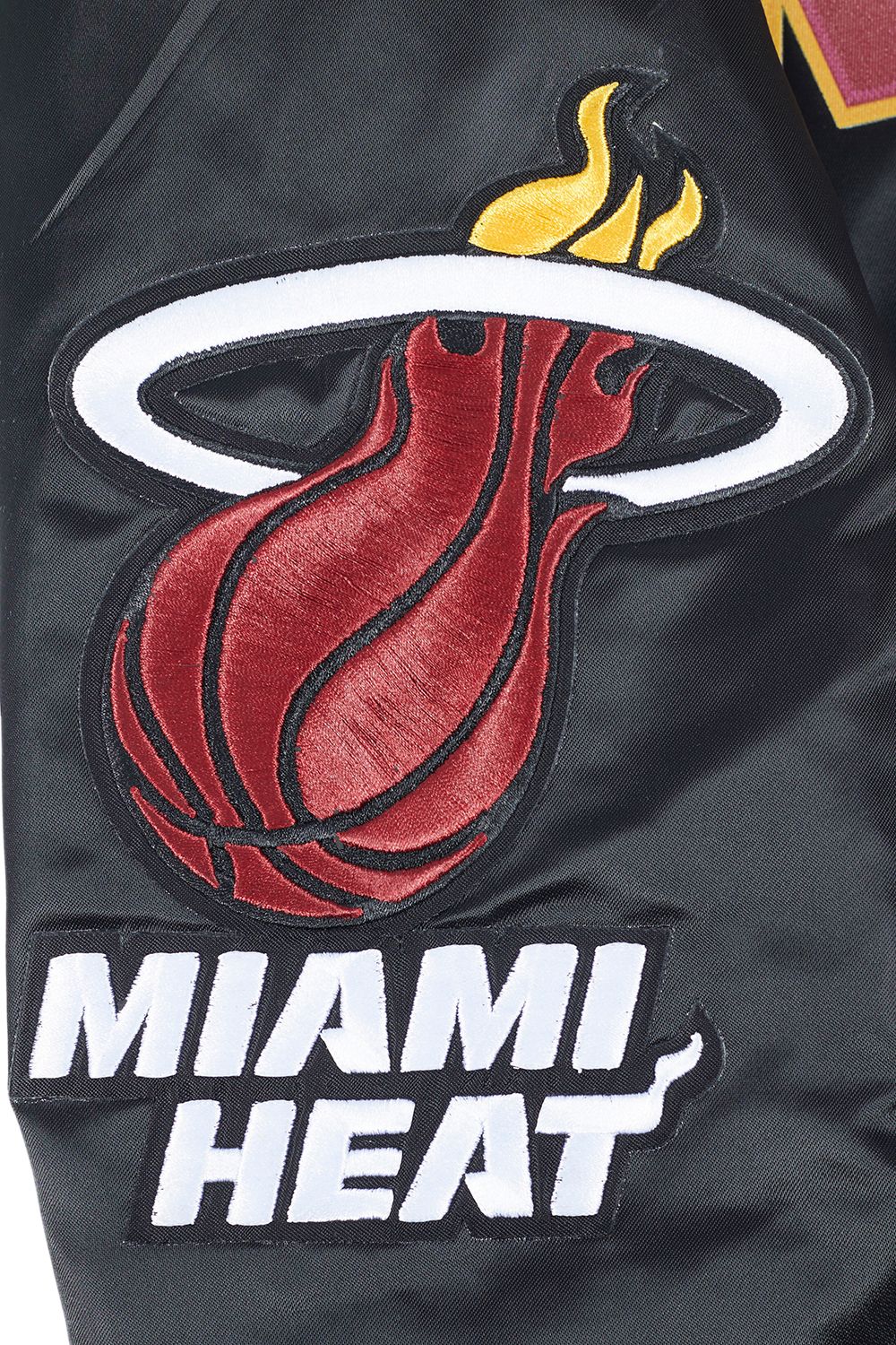 Pro Standard Men's Miami Heat Black Big Logo Satin Jacket product image