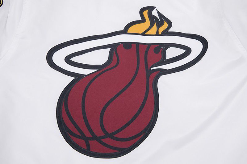 Pro Standard Men's Miami Heat White Big Logo Satin Jacket product image