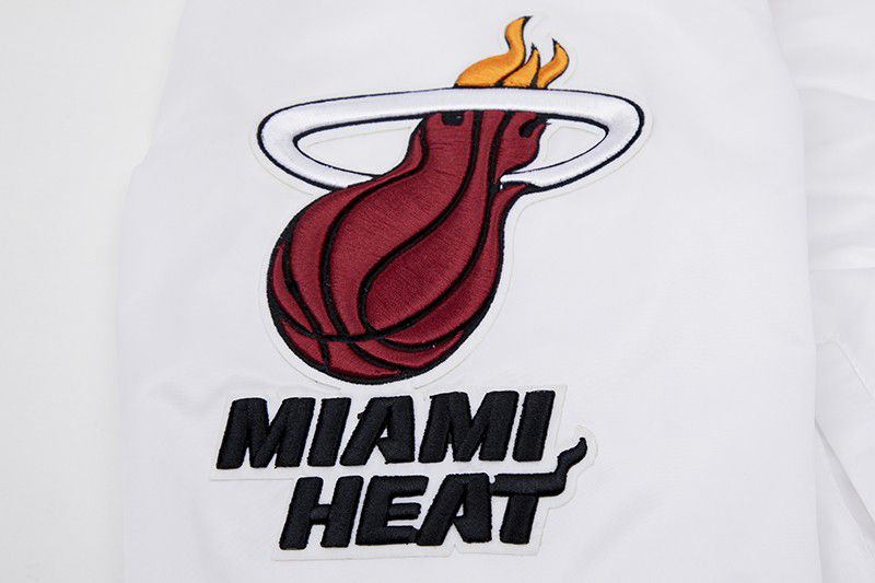 Pro Standard Men's Miami Heat White Big Logo Satin Jacket product image