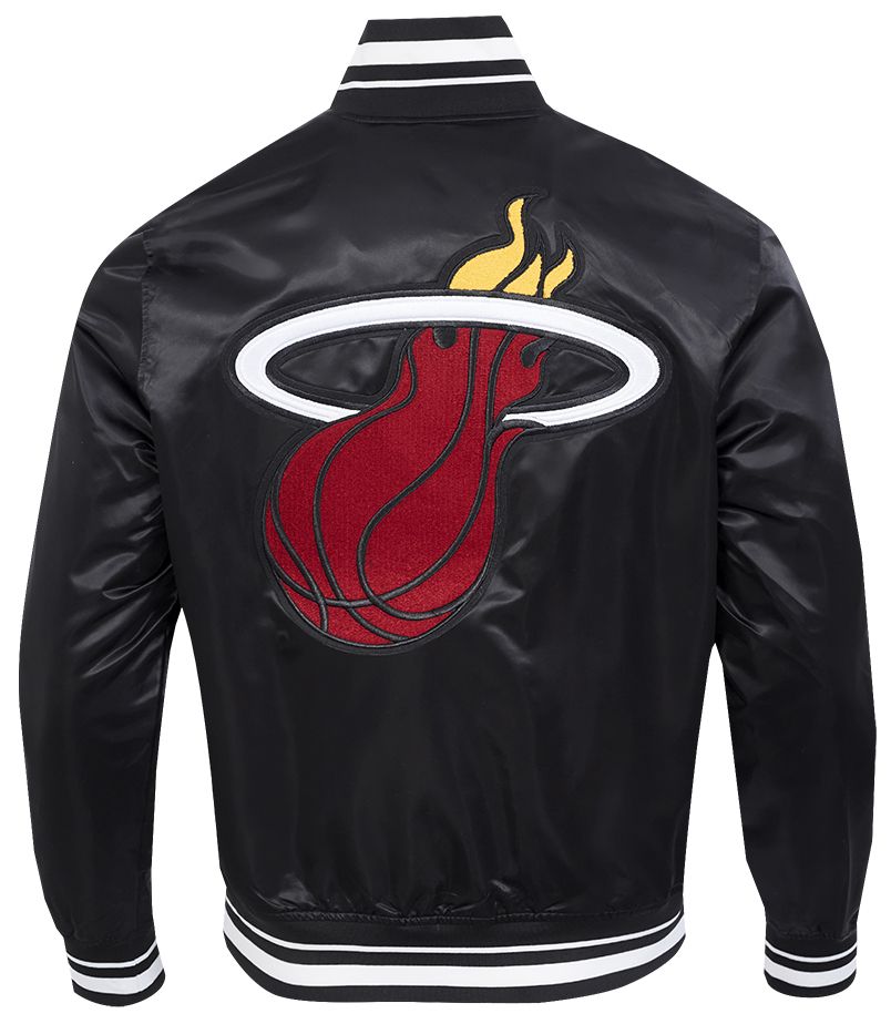 Pro Standard Men's Miami Heat Black  Retro Classic Rib Satin Jacket product image