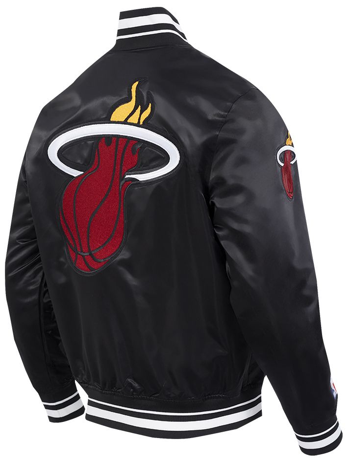 Pro Standard Men's Miami Heat Black  Retro Classic Rib Satin Jacket product image