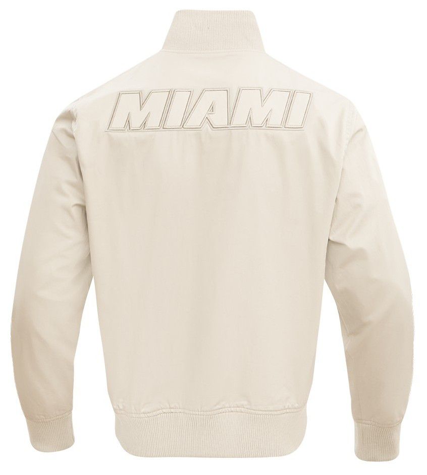 Pro Standard Men's Miami Heat Off White Neutral Twill Jacket product image