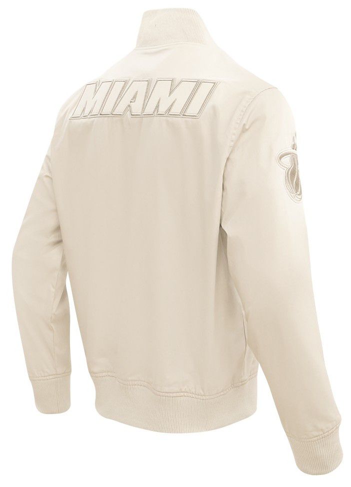 Pro Standard Men's Miami Heat Off White Neutral Twill Jacket product image