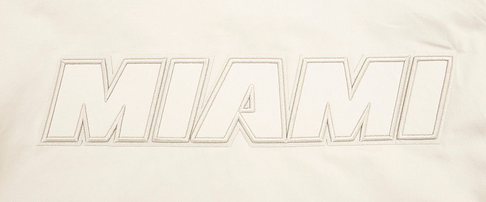 Pro Standard Men's Miami Heat Off White Neutral Twill Jacket product image