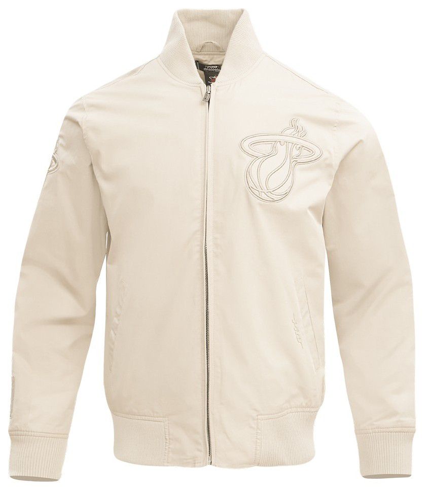 Pro Standard Men's Miami Heat Off White Neutral Twill Jacket product image