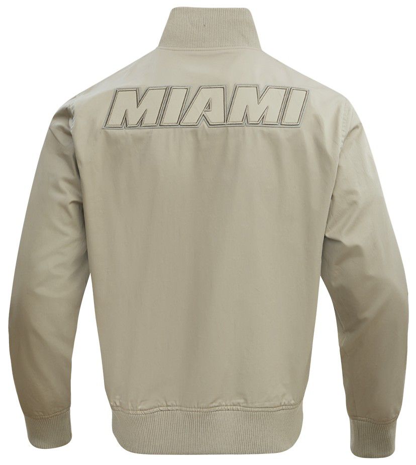 Pro Standard Men's Miami Heat Taupe Neutral Twill Jacket product image