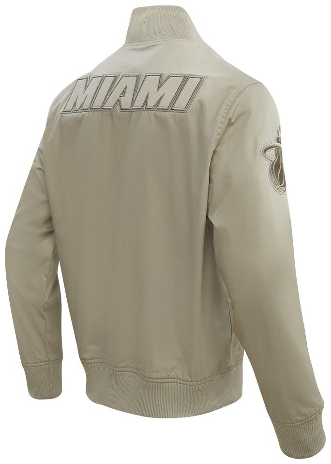 Pro Standard Men's Miami Heat Taupe Neutral Twill Jacket product image