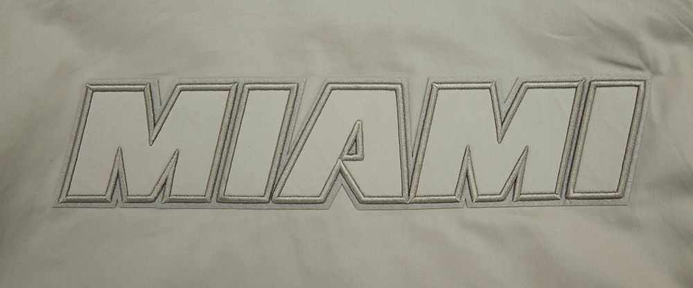 Pro Standard Men's Miami Heat Taupe Neutral Twill Jacket product image