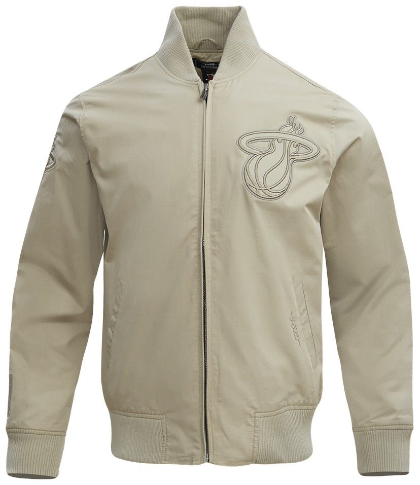 Pro Standard Men's Miami Heat Taupe Neutral Twill Jacket product image