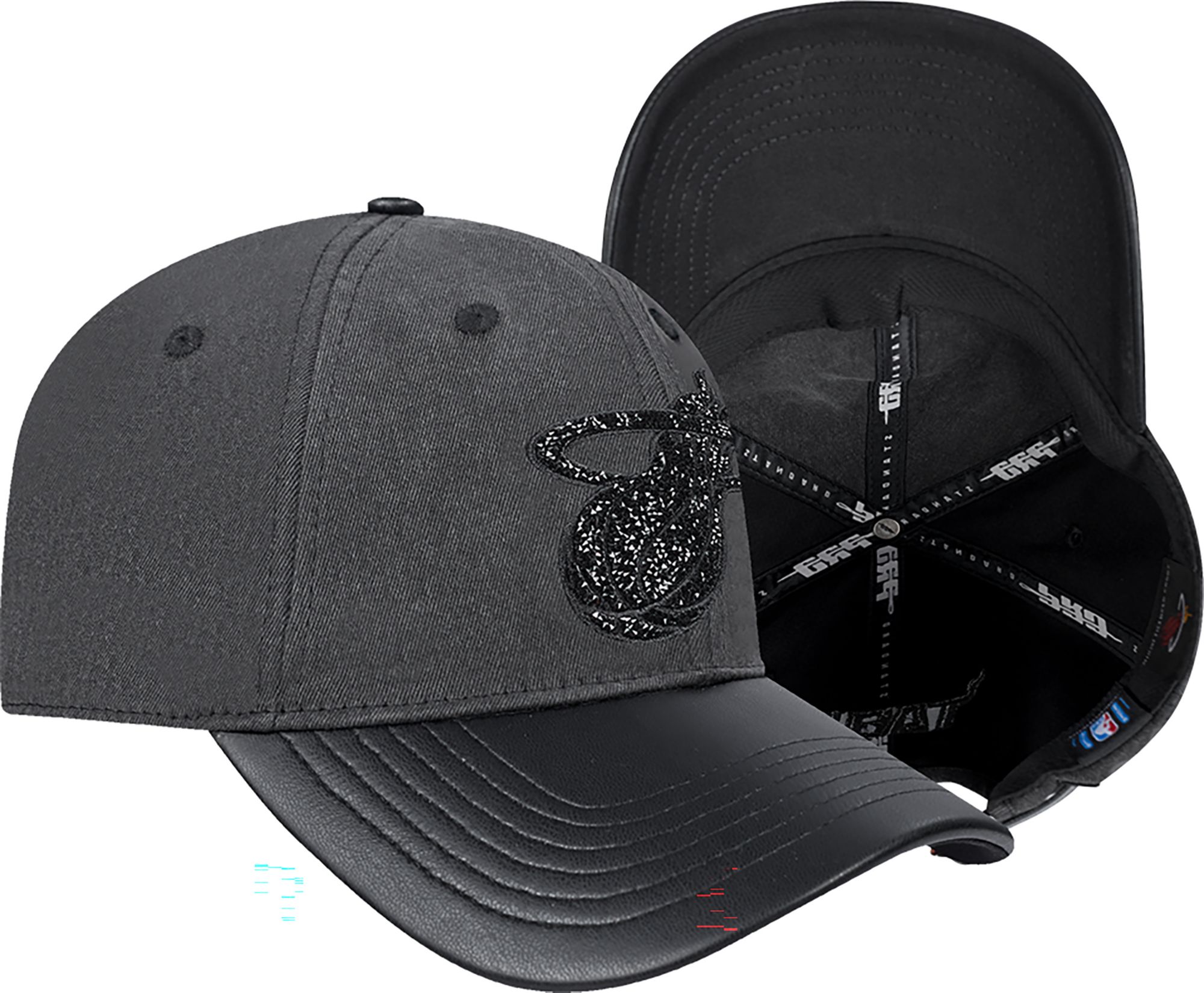 Pro Standard Women's Miami Heat Black Crystalline Strapback Hat product image