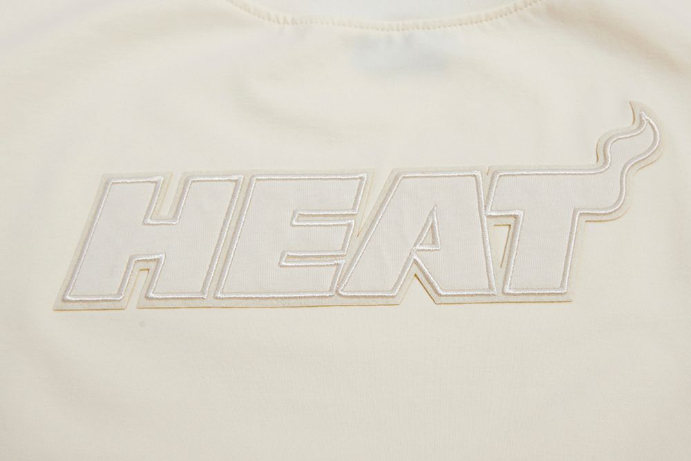 Pro Standard Women's Miami Heat Off White Neutral Boxy T-Shirt product image