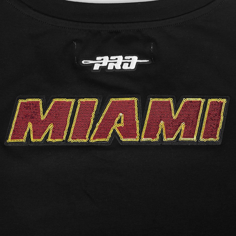 Pro Standard Women's Miami Heat Black Game Day Classics Baby Doll T-Shirt product image