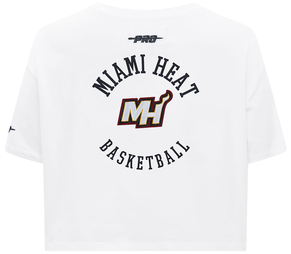 Pro Standard Women's Miami Heat White Crest Emblem Boxy T-Shirt product image