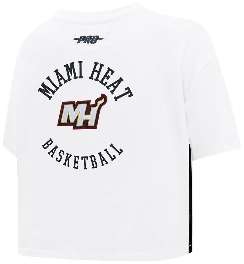 Pro Standard Women's Miami Heat White Crest Emblem Boxy T-Shirt product image