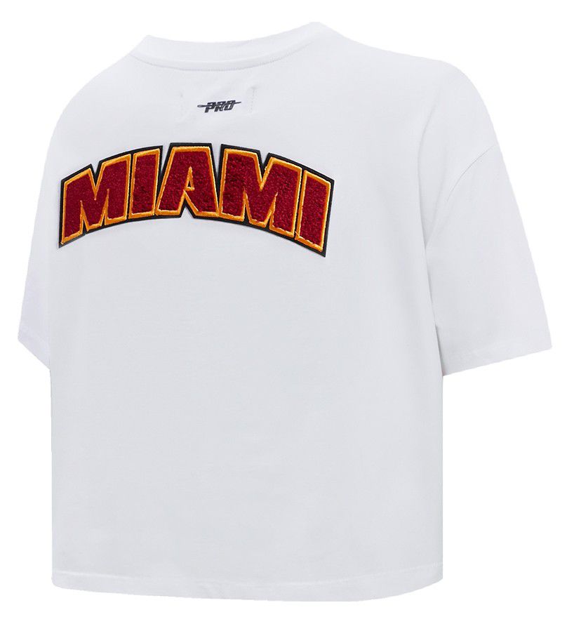 Pro Standard Women's Miami Heat White Classic Boxy T-Shirt product image