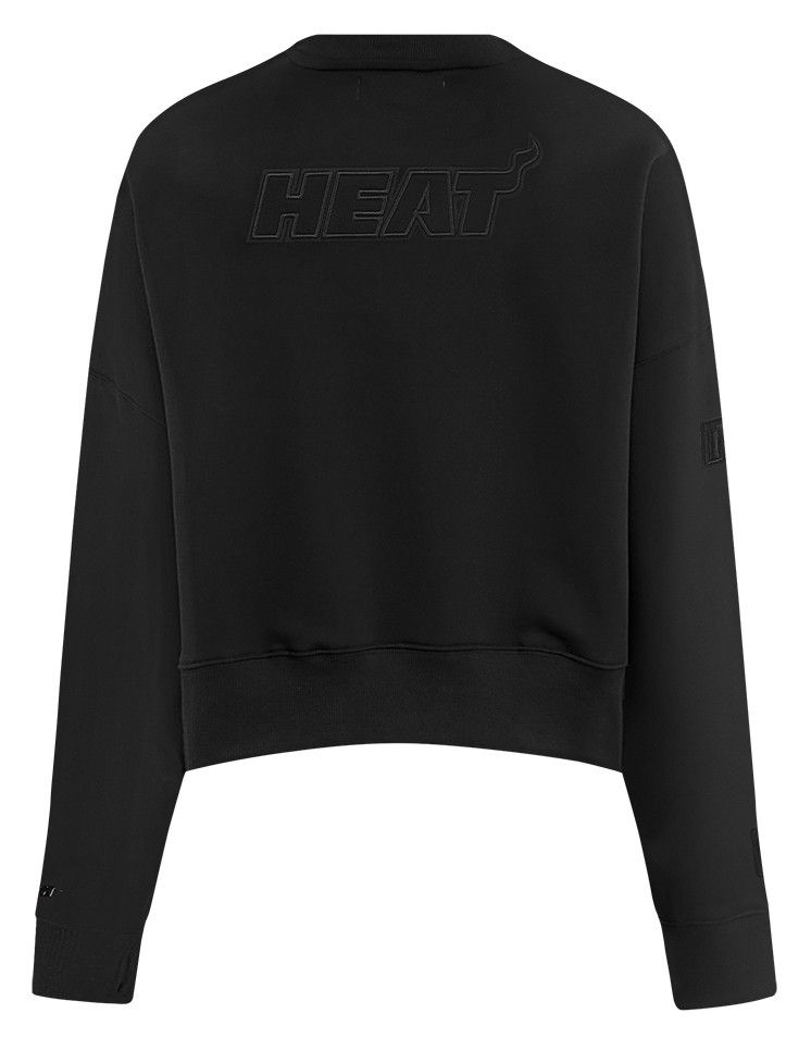 Pro Standard Women's Miami Heat Black Neutral Fleece Crewneck Sweatshirt product image