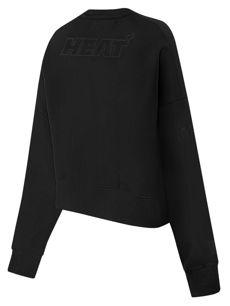 Pro Standard Women's Miami Heat Black Neutral Fleece Crewneck Sweatshirt product image