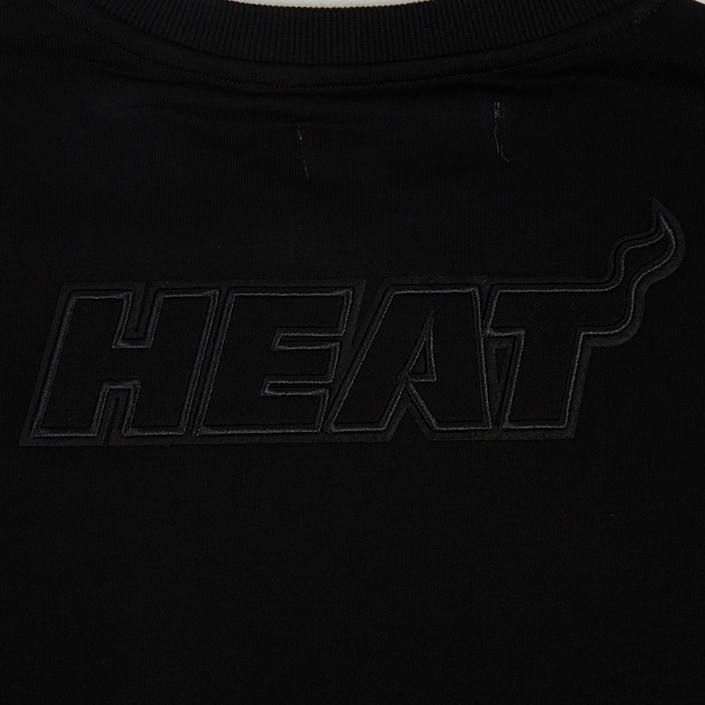 Pro Standard Women's Miami Heat Black Neutral Fleece Crewneck Sweatshirt product image