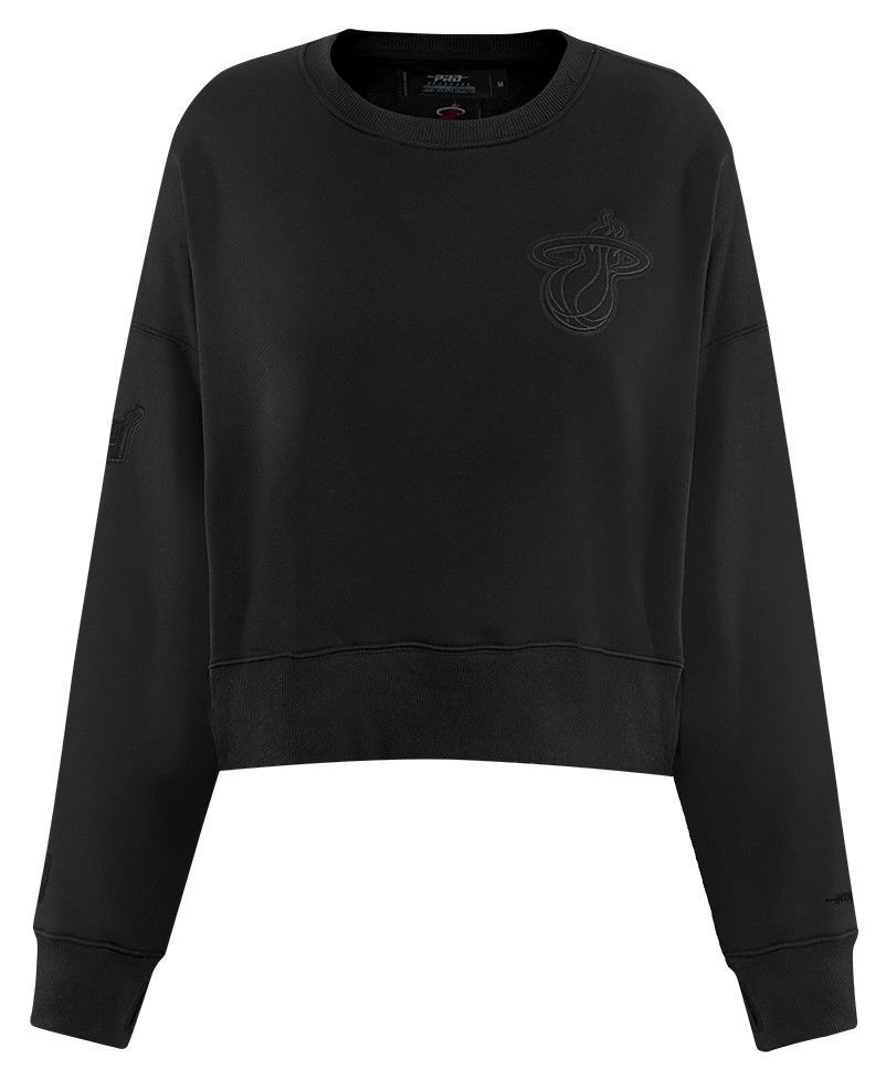Pro Standard Women's Miami Heat Black Neutral Fleece Crewneck Sweatshirt product image