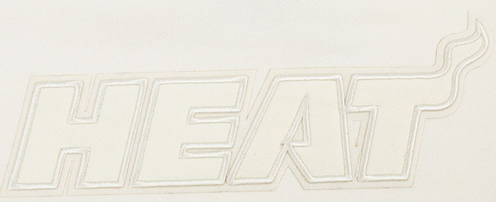 Pro Standard Women's Miami Heat Off White Neutral Fleece Crewneck Sweatshirt product image